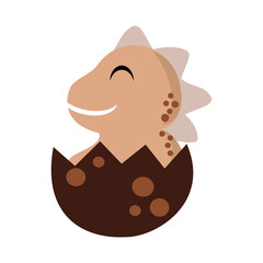 Cute baby dinosaurs clipart. Cute fantasy animal clipart. Hand draw vector illustration in flat style