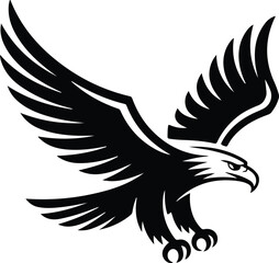 Fototapeta premium Soaring Eagle Silhouette