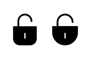 Unlock icon vector illustration. Unlock sign and symbol. unlocked padlock icon