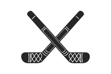 Hockey Sticks icon silhouette vector illustration