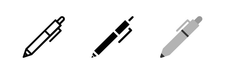 A pen icon, ideal for writing, signing, drawing, and general stationery or office use.