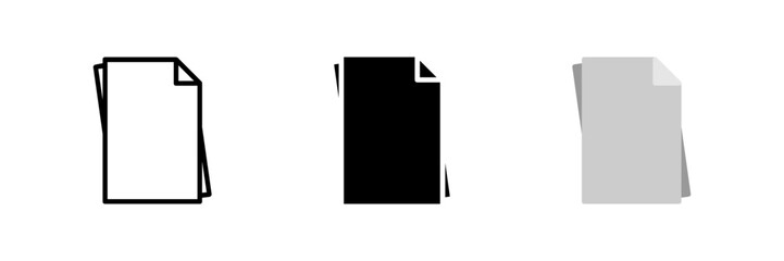 A paper or document icon, perfect for representing files, reports, written work, and office or school supplies.