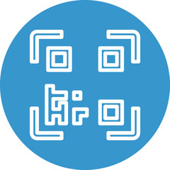 QR Code Vector Line White Circles Multicolors