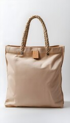 This stylish beige tote bag features minimalist design, making it perfect for daily use, beach outings, or shopping trips.