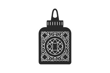 Glue Bottle icon silhouette vector illustration