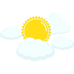 Cloud and Sun Illustration