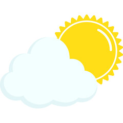 Cloud and Sun Illustration