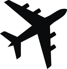 Simple Airplane Silhouette Icon