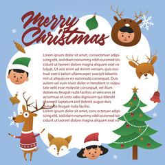 Cute christmas background templates for social media