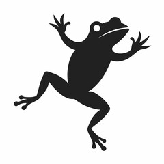 Frog Jump silhouette vector illustration