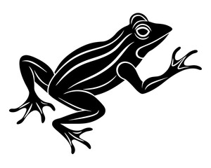 Frog Jump silhouette vector illustration