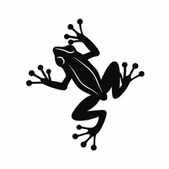 Frog Jump silhouette vector illustration