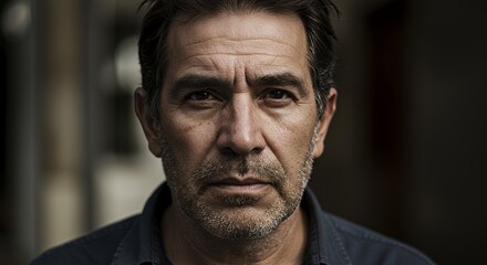 Intense Gaze: A Portrait of a Man