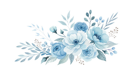 Watercolor floral illustration with dusty roses and blush peonies in soft borders, wreaths, and frames perfect for wedding stationery, greeting cards, and elegant background designs