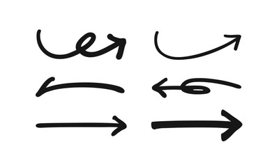 手書き矢印アイコンセット インフォグラフィックなどデザイン資料のアクセントに使える素材