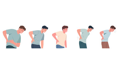 Illustration of Man Experiencing Back Pain