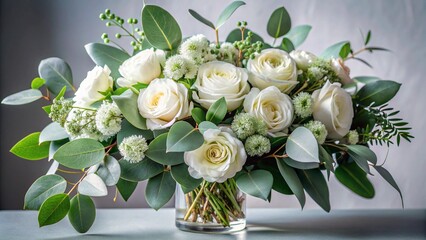 Beautiful bridal bouquets featuring roses and tulips for a celebration of love and marriage