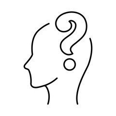 Thinking Brain Icon. Ideas, Intelligence, Ai, Knowledge, Learning, Neuron, Creativity, Inspiration, Brainstorm, Mindset Icons Editable Stroke Vector Illustration
