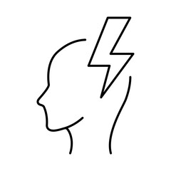 Thinking Brain Icon. Ideas, Intelligence, Ai, Knowledge, Learning, Neuron, Creativity, Inspiration, Brainstorm, Mindset Icons Editable Stroke Vector Illustration