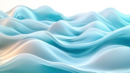 Obraz premium Abstract light blue wavy forms
