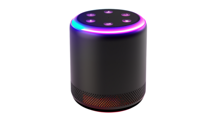 Smart Speaker with Vibrant LED Lighting and Modern Design