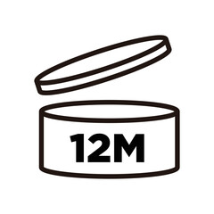 PAO 12M VECTOR ICON sign