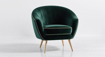 Emerald Green Velvet Armchair
