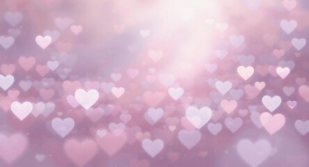 Romantic Pink & Purple Heart Bokeh