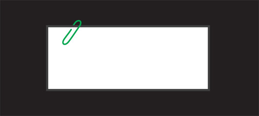 Minimalist Paper Clip on Blank Document.