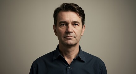 Portrait of a Man: Serious Expression