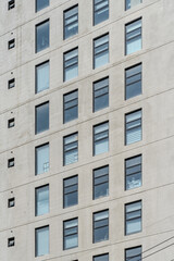 Image capturing diverse architectural styles and forms of a hotel exterior.

