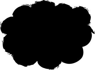 Speech bubble drawn with brush and paint, chat, message