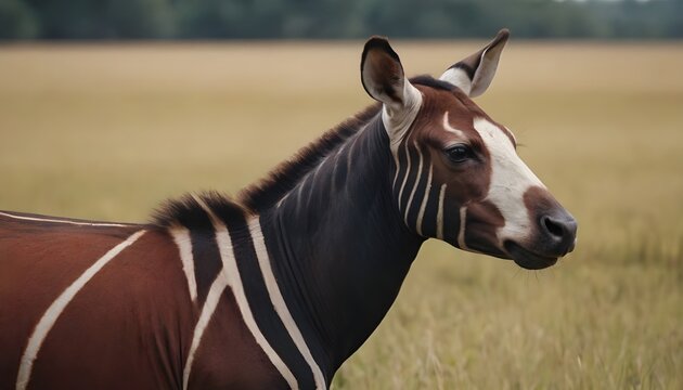 closeup of a okapi