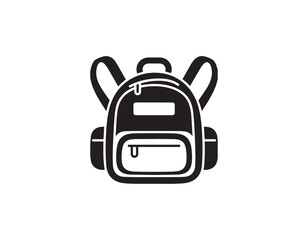 Obraz premium School bag, School bag icon. Backpack icon glyph line style. education icons, Big Backpack - School Bag Vector 