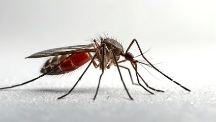 Isolated Mosquito on White - Design Concept