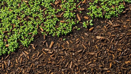 Natural Mulch Texture PNG for Landscape Design