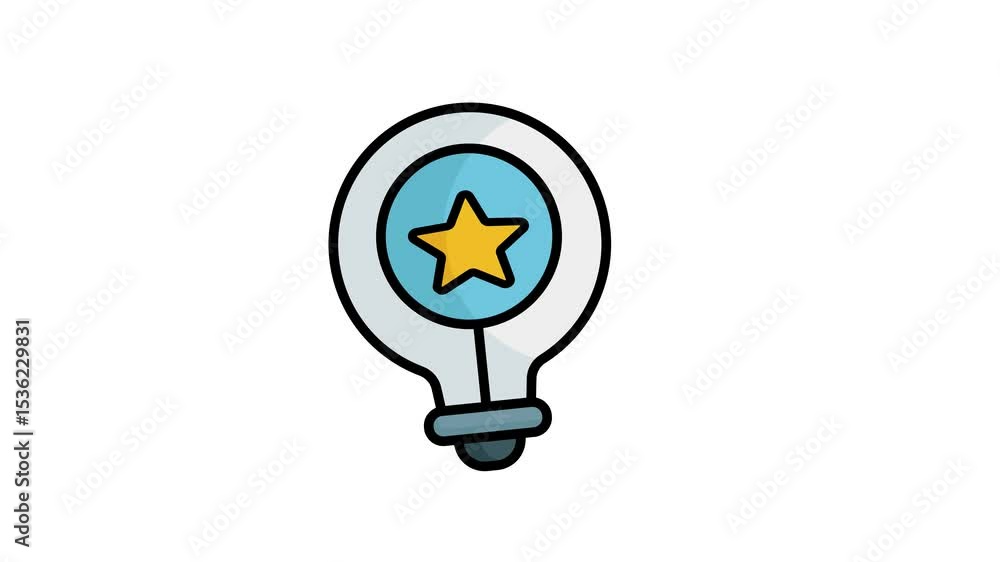 Poster inspiration icon animated. animated icon related to business. suitable for user interface, provide v