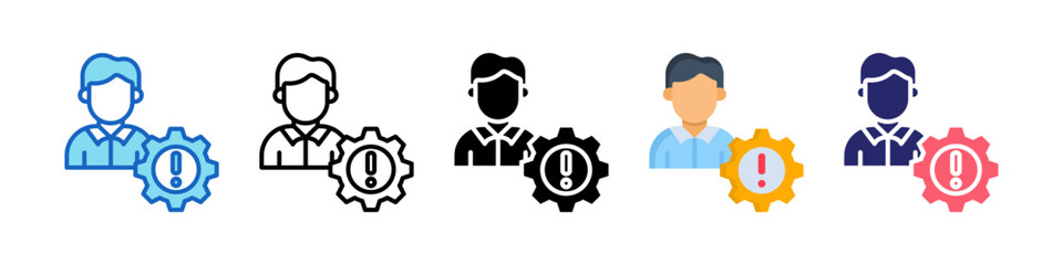 Crisis Management Multiple Style Icon Set Collection.