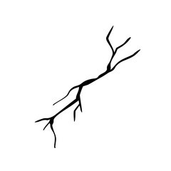Fototapeta premium black wall crack element