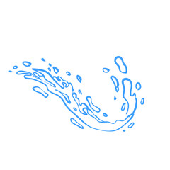 blue water splash element