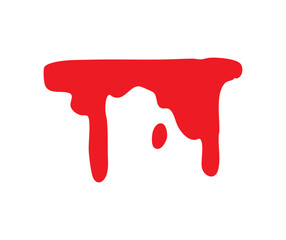 red paint splash isolated