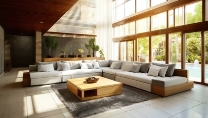 Bold art-inspired living room with colorful accents, unique furniture, and dynamic decor.