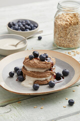 Pancakes with blueberries 