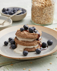 Pancakes with blueberries 