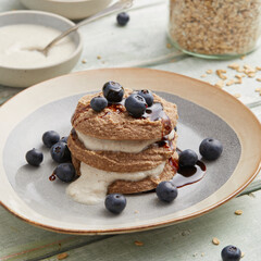 Pancakes with blueberries 