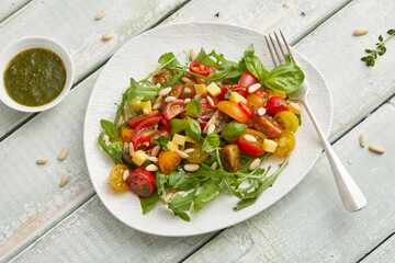 Cherry tomato salad with basil
