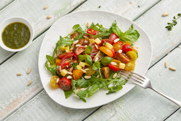Cherry tomato salad with basil