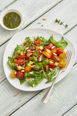 Cherry tomato salad with basil