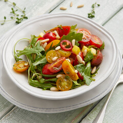 Cherry tomato salad with basil