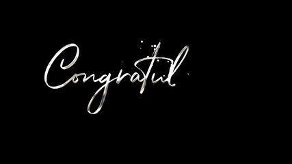 Silver inscription on a transparent background saying Congratulations on your wedding, ideal for celebrating milestones and success in various designs	